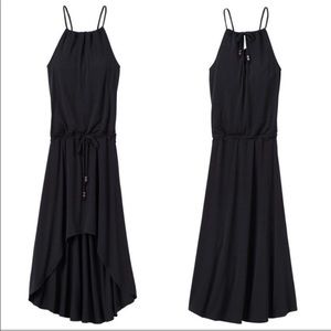 Athleta Malti Patio High Low Maxi Dress Black Small